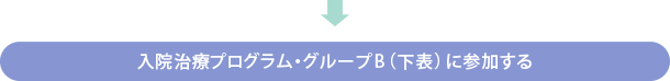 入院治療プログラム・グループB（下表）に参加する